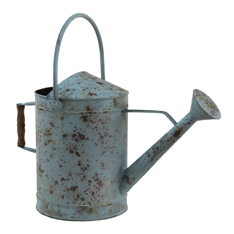 Clayre & Eef 6Y4792 Decoratie Gieter 50x21x44 Cm Blauw Bruin Metaal Plantengieter