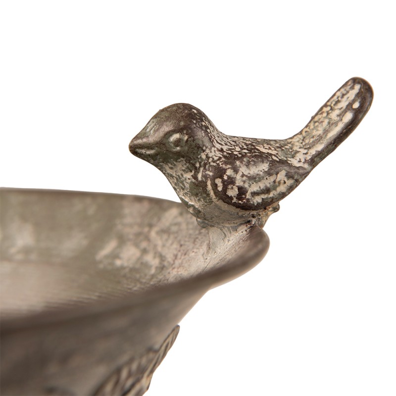 Clayre & Eef 6Y4834 Vogelvoederbak 20x17x12 Cm Grijs Bruin IJzer