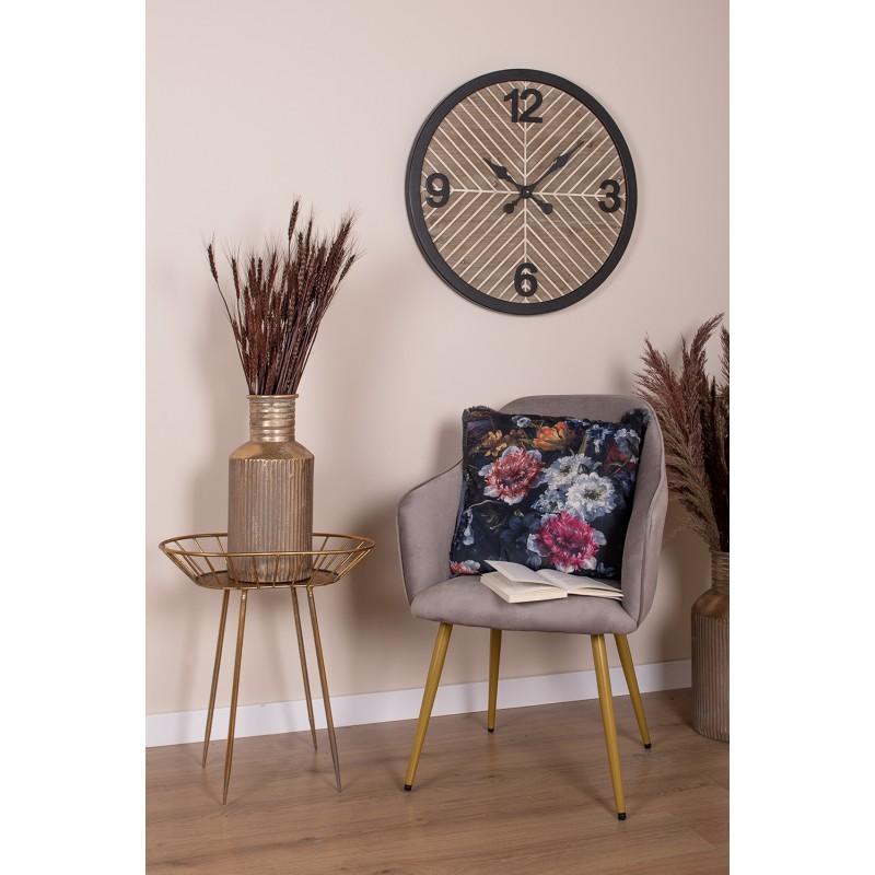 Clayre & Eef 6Y4976 Bijzettafel 48x31x53 Cm Goudkleurig Metaal Ovaal