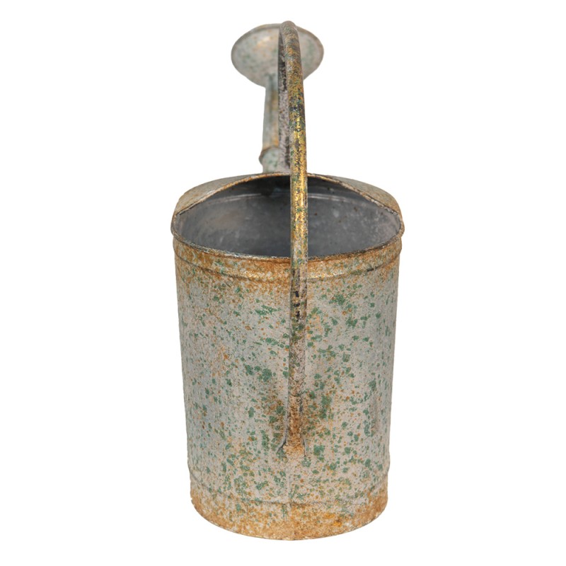 Clayre & Eef 6Y4993 Decoratie Gieter 50x16x33 Cm Grijs Groen Metaal Plantengieter