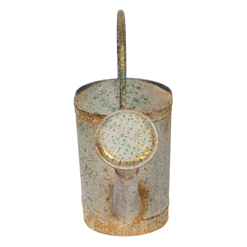 Clayre & Eef 6Y4993 Decoratie Gieter 50x16x33 Cm Grijs Groen Metaal Plantengieter