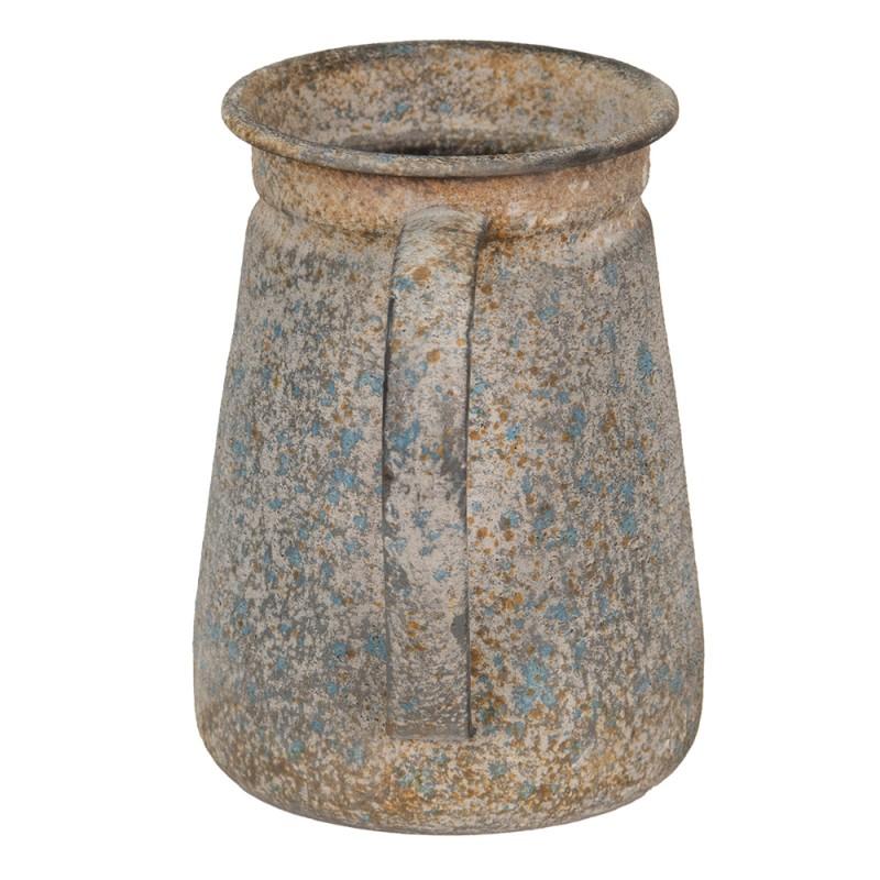 Clayre & Eef 6Y4994 Decoratie Kan 12x12x16 Cm Grijs Metaal Plantengieter