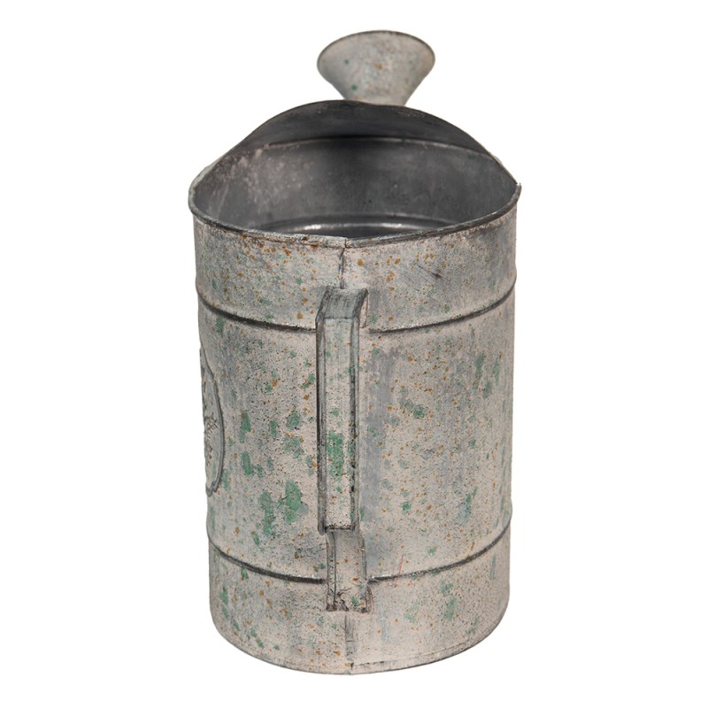 Clayre & Eef 6Y4997 Decoratie Gieter 40x14x24 Cm Grijs Metaal Plantengieter