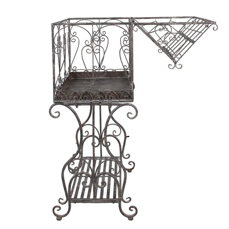 Clayre & Eef 6Y5551 Planthouder 48x36x102 Cm Bruin Metaal Plantenstandaard