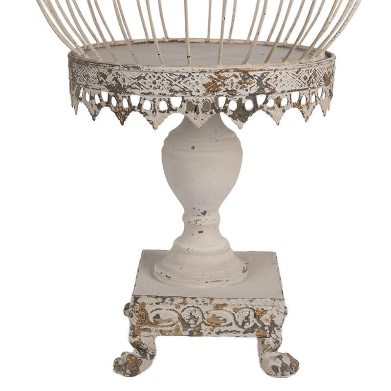 Clayre & Eef 6Y5590 Vogelkooi Decoratie Ø 36x69 Cm Beige IJzer