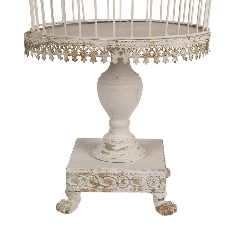 Clayre & Eef 6Y5591 Vogelkooi Decoratie Ø 33x69 Cm Beige IJzer