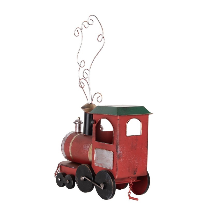 Clayre & Eef 6Y5739 Kerstdecoratie Beeld 63x15x38 Cm Rood Metaal