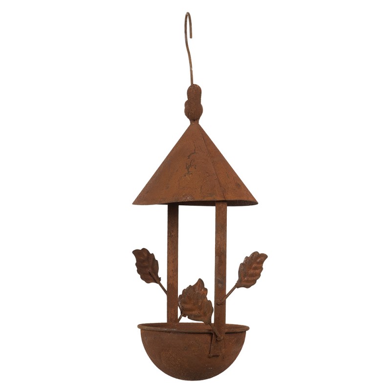 Clayre & Eef 6Y5795 Vogelvoederhuisje 15x14x42 Cm Bruin Metaal