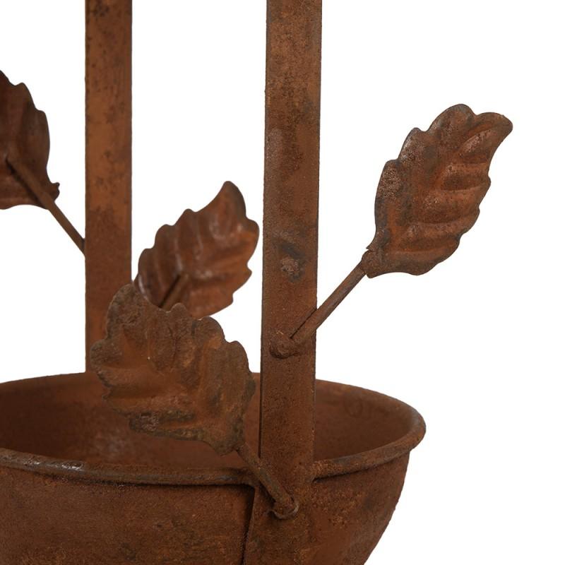 Clayre & Eef 6Y5795 Vogelvoederhuisje 15x14x42 Cm Bruin Metaal