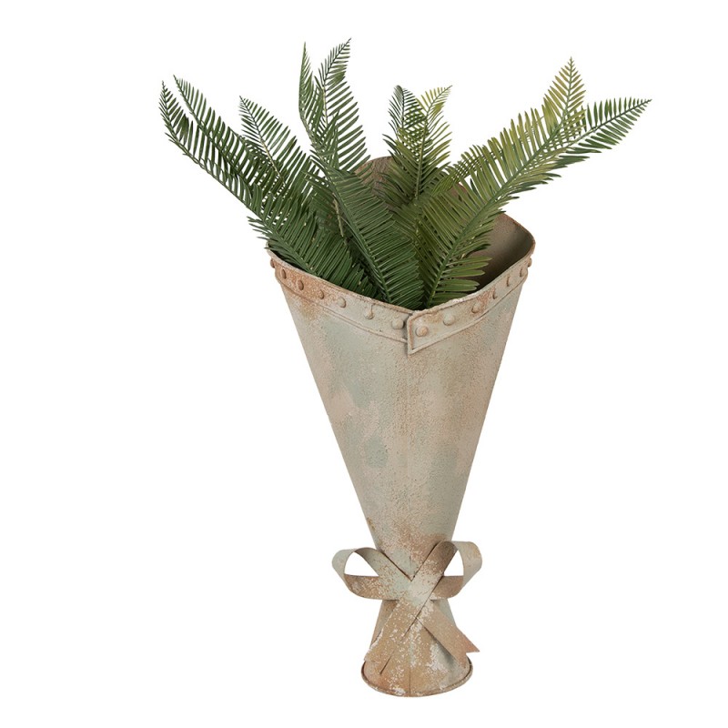 Clayre & Eef 6Y5797 Planthouder 31x23x32 Cm Groen Metaal