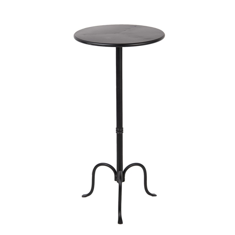 clayre & eef 6Y5799 Bijzettafel Ø 38x78 cm Zwart Metaal