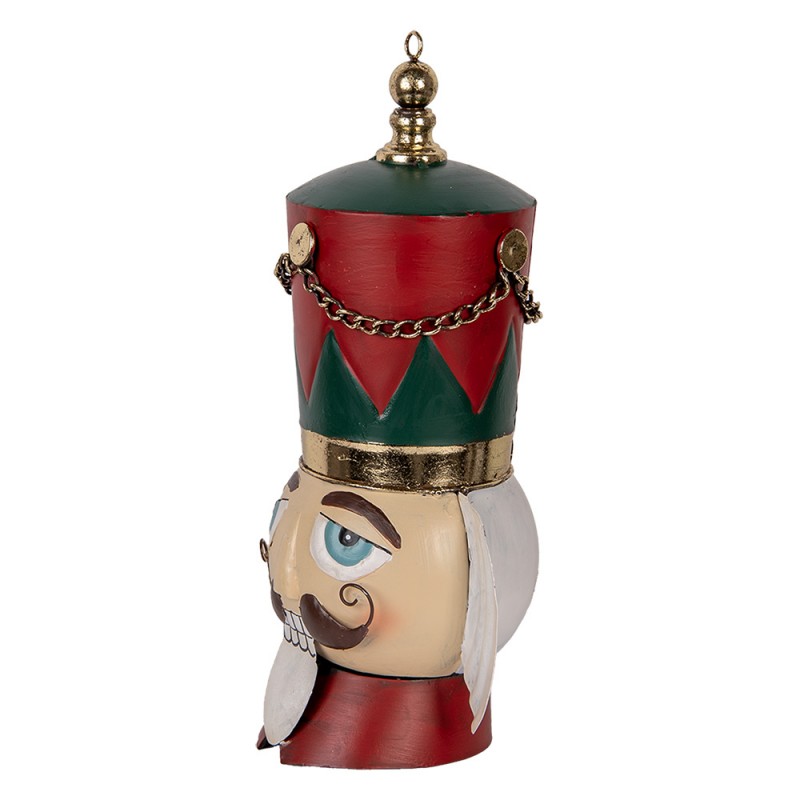 Clayre & Eef 6Y5844 Kersthanger Notenkraker 22x16x38/50 Cm Rood Metaal