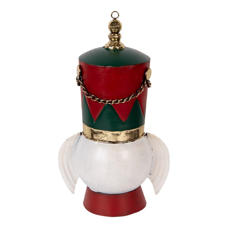 Clayre & Eef 6Y5844 Kersthanger Notenkraker 22x16x38/50 Cm Rood Metaal