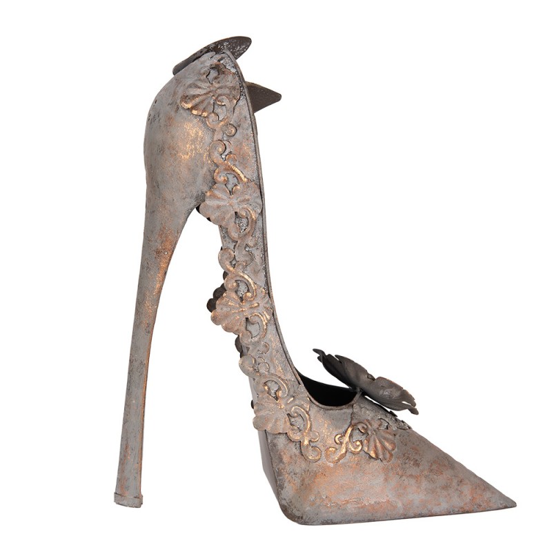 Clayre & Eef 6Y5846 Decoratie Beeld Schoen 32x12x36 Cm Koperkleurig Metaal
