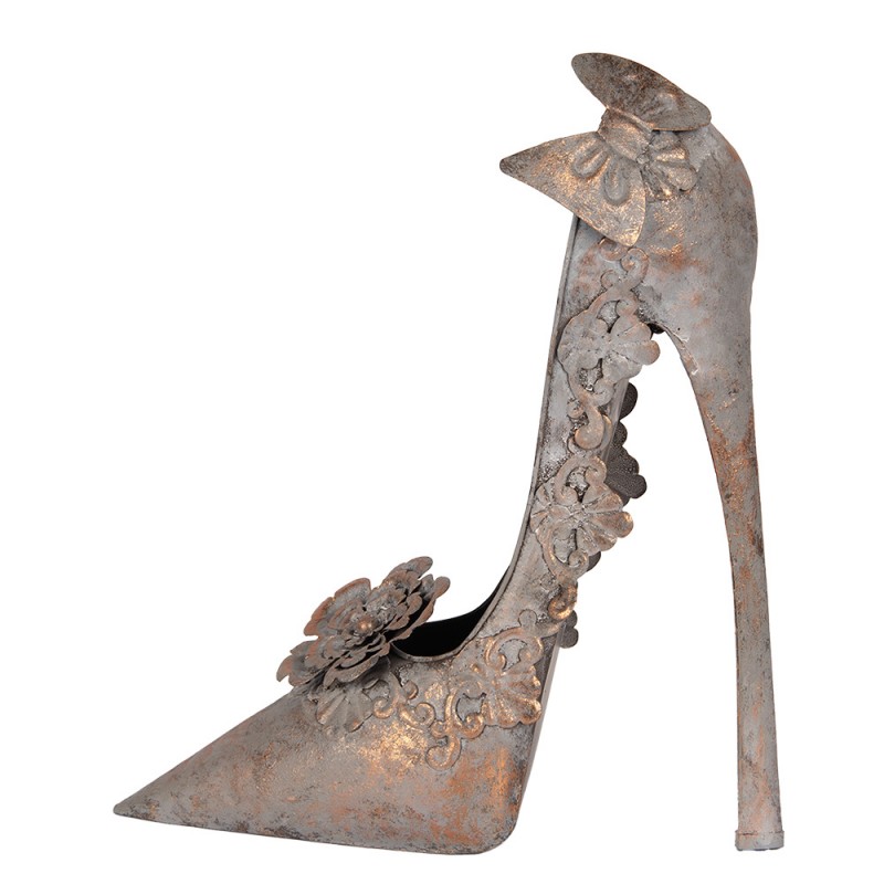 Clayre & Eef 6Y5846 Decoratie Beeld Schoen 32x12x36 Cm Koperkleurig Metaal