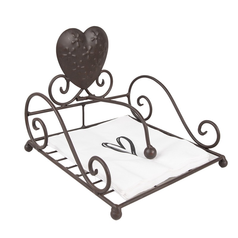 Clayre & Eef 73087 Servetten Papier Set Van 20 33x33 Cm Wit Papier Hart