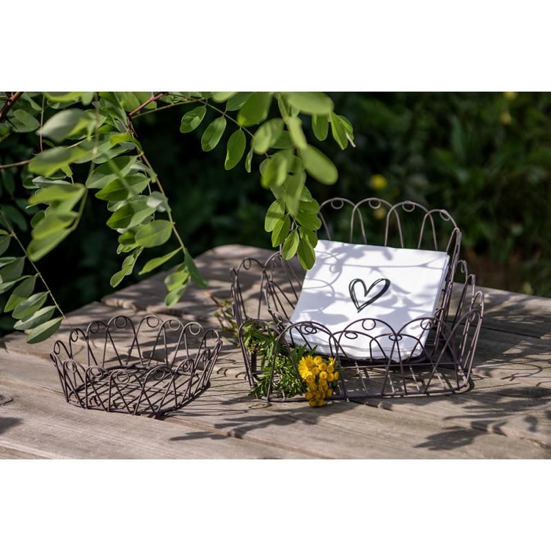 Clayre & Eef 73087 Servetten Papier Set Van 20 33x33 Cm Wit Papier Hart