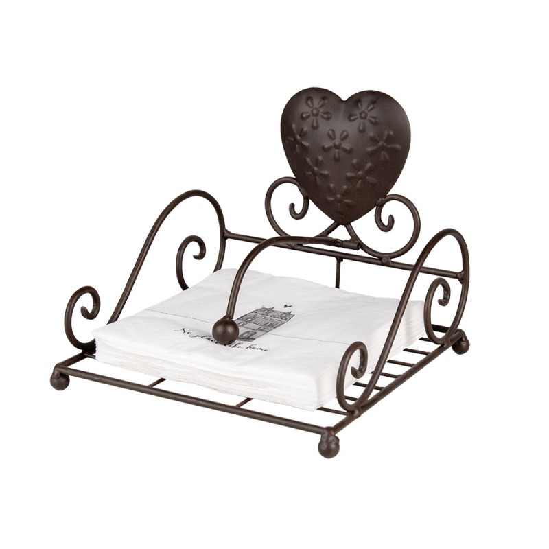 Clayre & Eef 73088 Servetten Papier Set Van 20 33x33 Cm Wit Papier Huizen