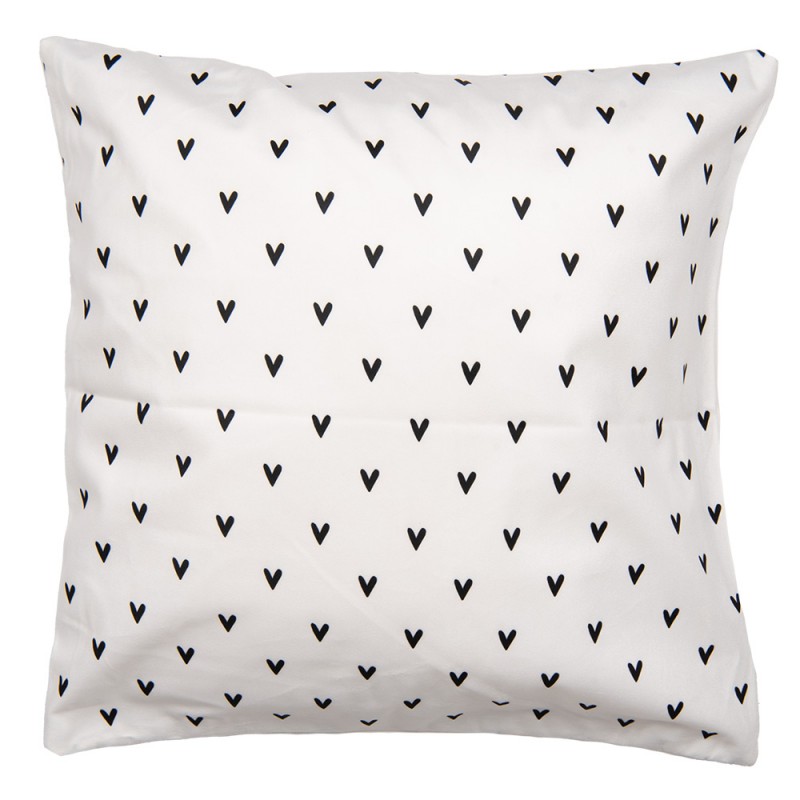 Clayre & Eef BHS24-3 Kussenhoes 45x45 Cm Wit Polyester Hart