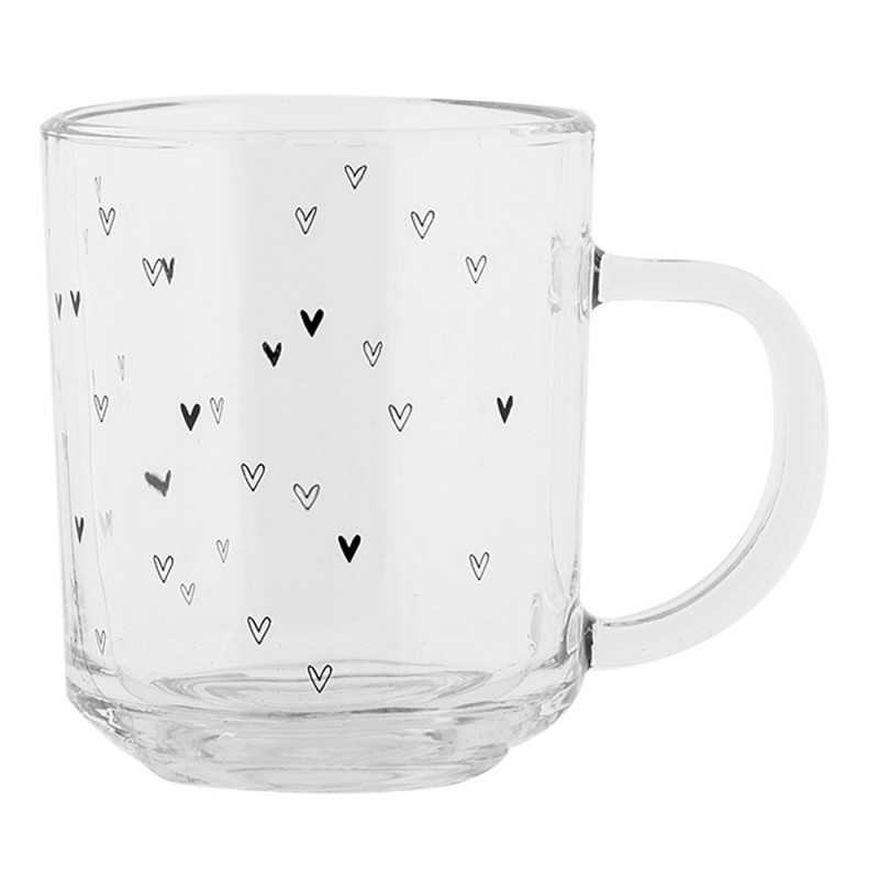 Clayre & Eef BHSGL0016 Theeglas 200 Ml Transparant Glas Harten