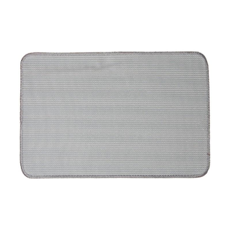 Clayre & Eef BM0007G Badmat 58x38x1 Cm Grijs Polyester Hart Rechthoek