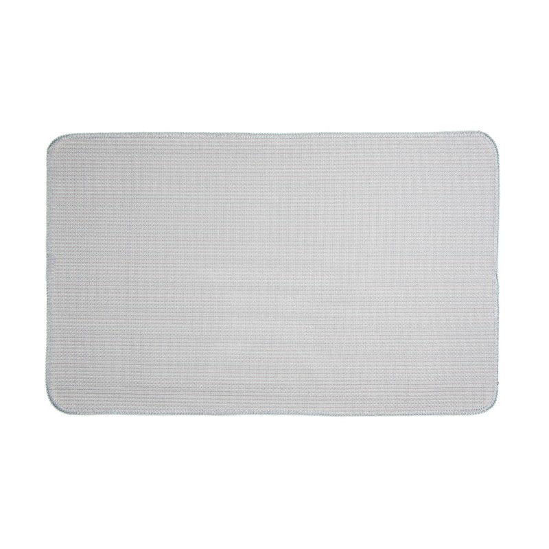 Clayre & Eef BM0010BL Badmat 78x48x1 Cm Blauw Polyester Ster Rechthoek