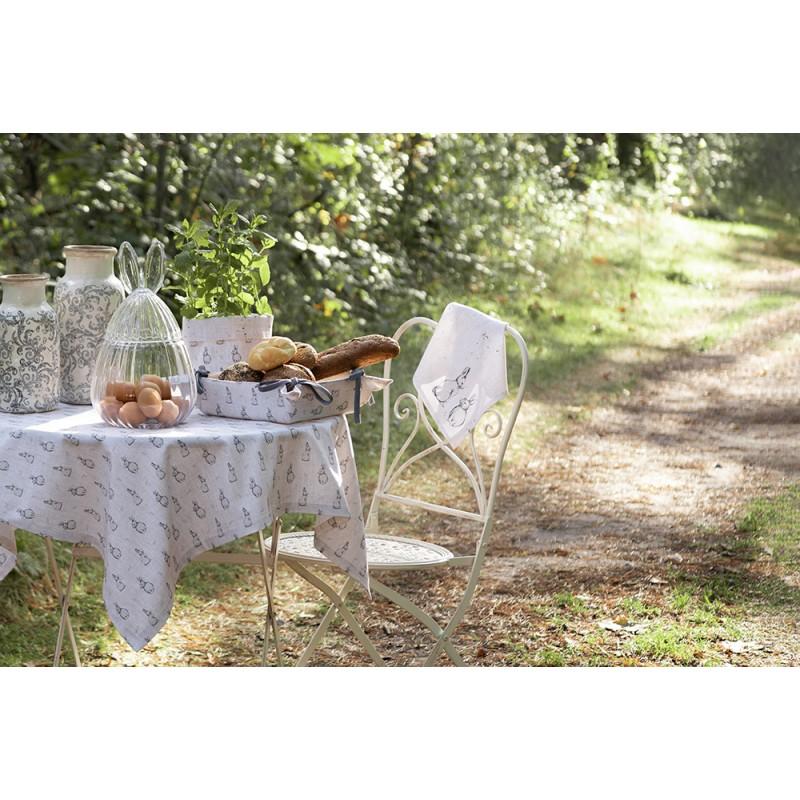 Clayre & Eef BNS36-1 Kussenhoes 30x50 Cm Beige Polyester Konijn Rechthoek