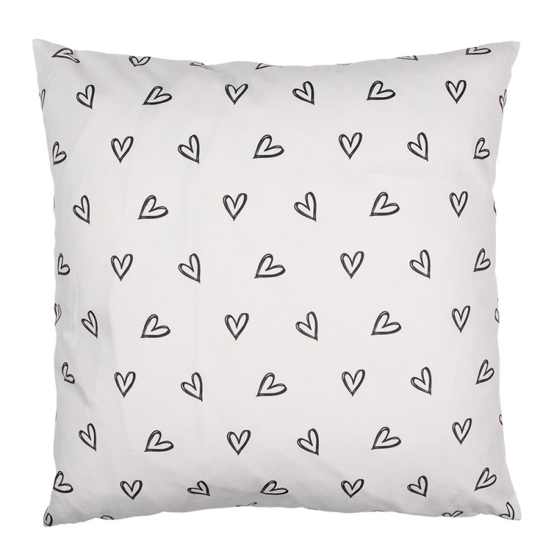 Clayre & Eef BSL22 Kussenhoes 45x45 Cm Wit Polyester Konijn Sierkussenhoes