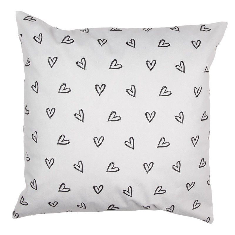 Clayre & Eef BSL23 Kussenhoes 45x45 Cm Wit Polyester Konijn Sierkussenhoes