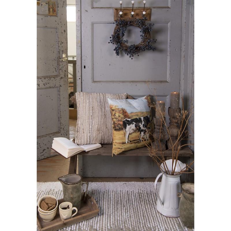 Clayre & Eef CHRPU Soepkom Ø 13 Cm Beige Keramiek Kip Rond Serveerkom