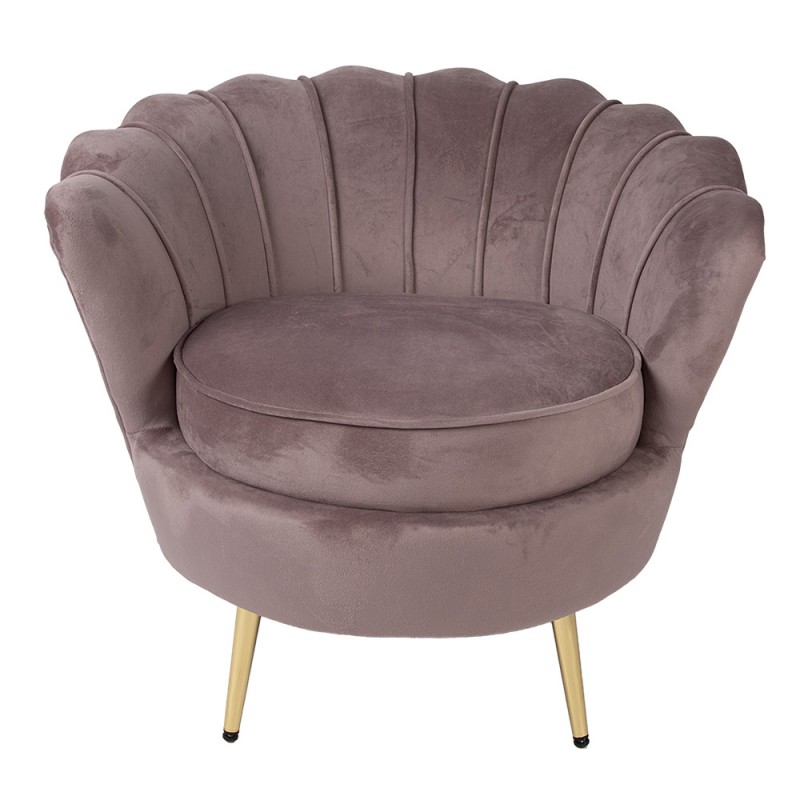 clayre & eef 50793 Fauteuil 83x75x76 cm Roze Textiel