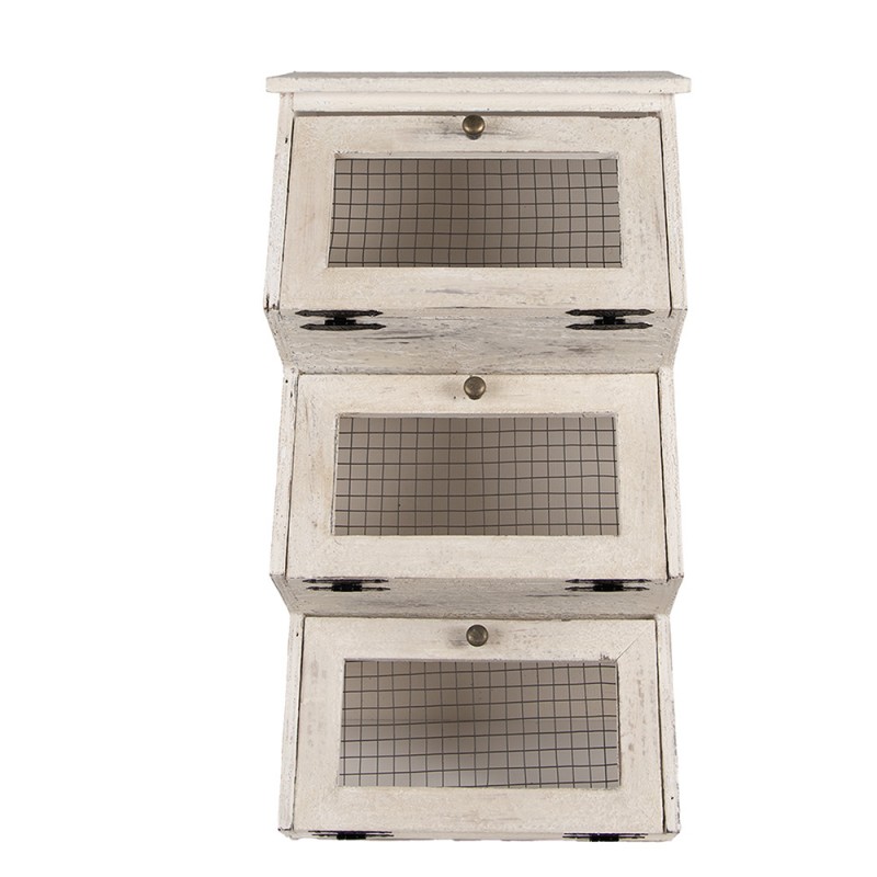 clayre & eef 5H0732 Wandkast 33x25x61 cm Wit Hout