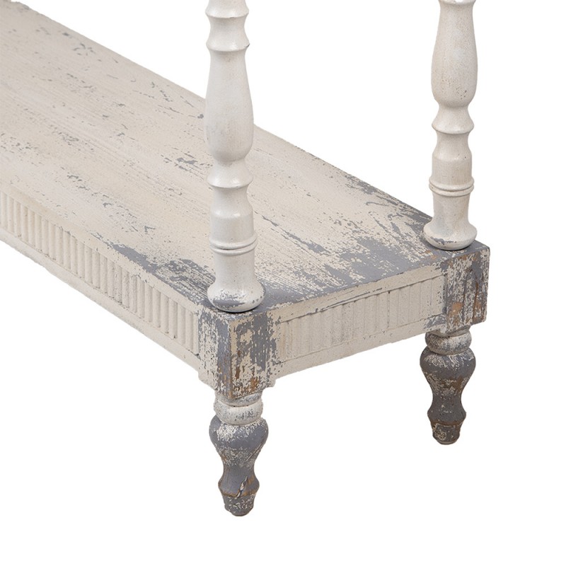 Clayre & Eef 5H0734 Sidetable 110x35x78 Cm Wit Hout