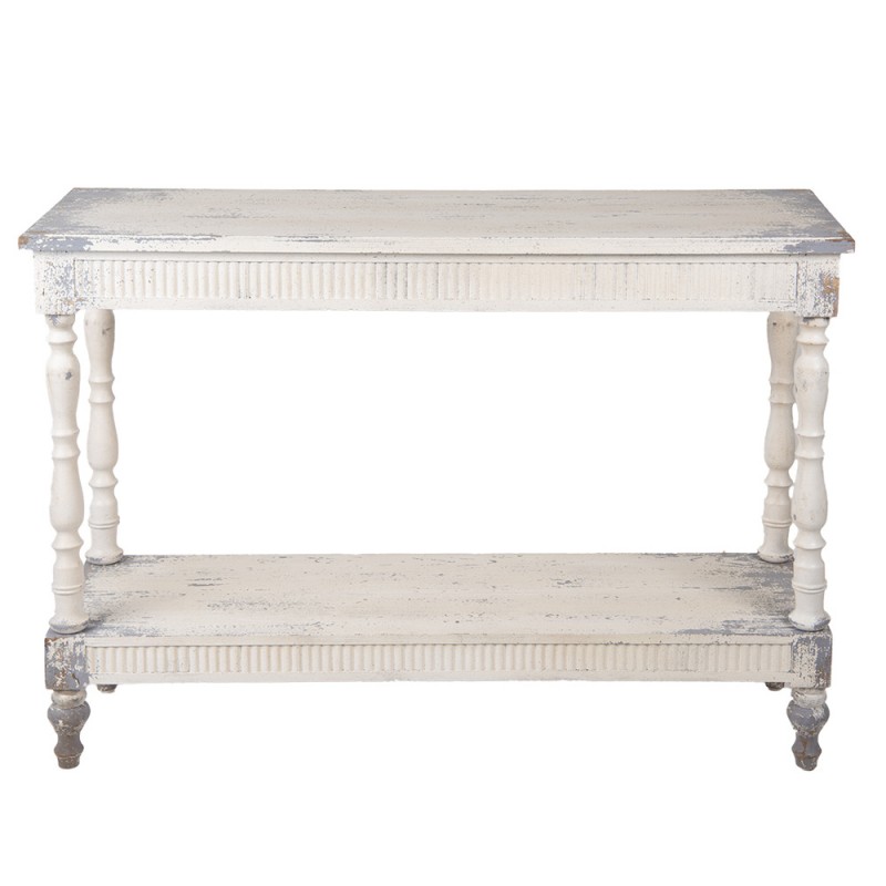 clayre & eef 5H0734 Sidetable 110x35x78 cm Wit Hout
