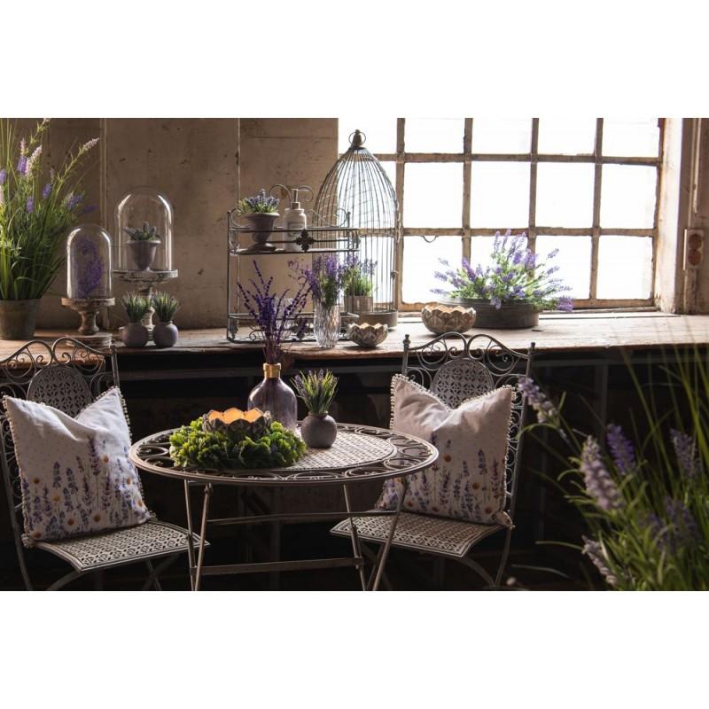 Clayre & Eef 5Y0779 Planthouder Zwart IJzer Rond