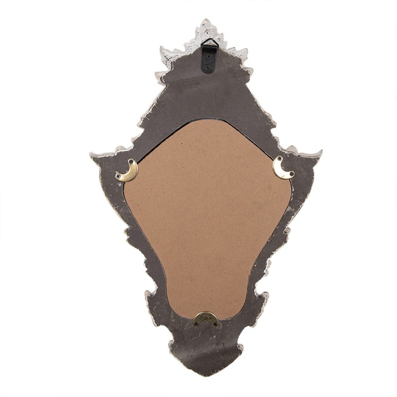 Clayre & Eef 62S321 Spiegel 27x5x42 Cm Wit Kunststof