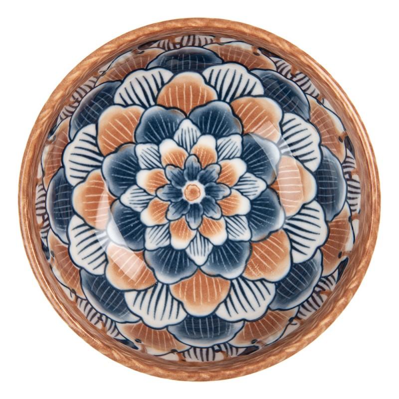 Clayre & Eef 6CEBO0086 Kom 100 Ml Wit Bruin Keramiek