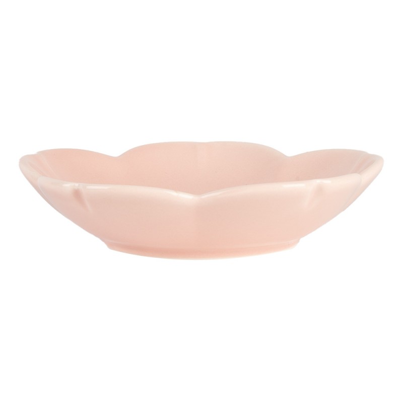 Clayre & Eef 6CEBO0210 Kom Ø 14x3 Cm Roze Keramiek