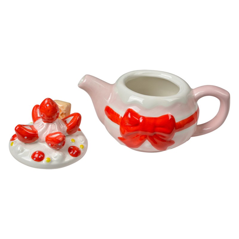 Clayre & Eef 6CETE0183 Theepot 325 Ml Roze Keramiek