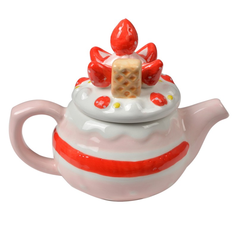 Clayre & Eef 6CETE0183 Theepot 325 Ml Roze Keramiek