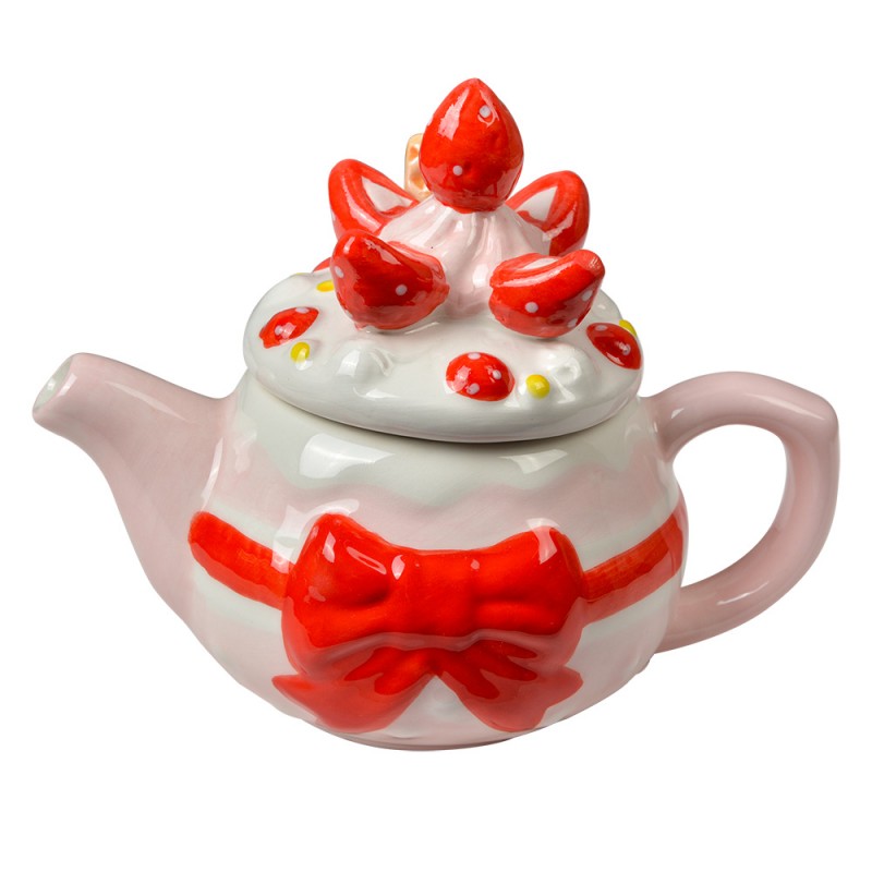 clayre & eef 6CETE0183 Theepot 325 ml Roze Keramiek