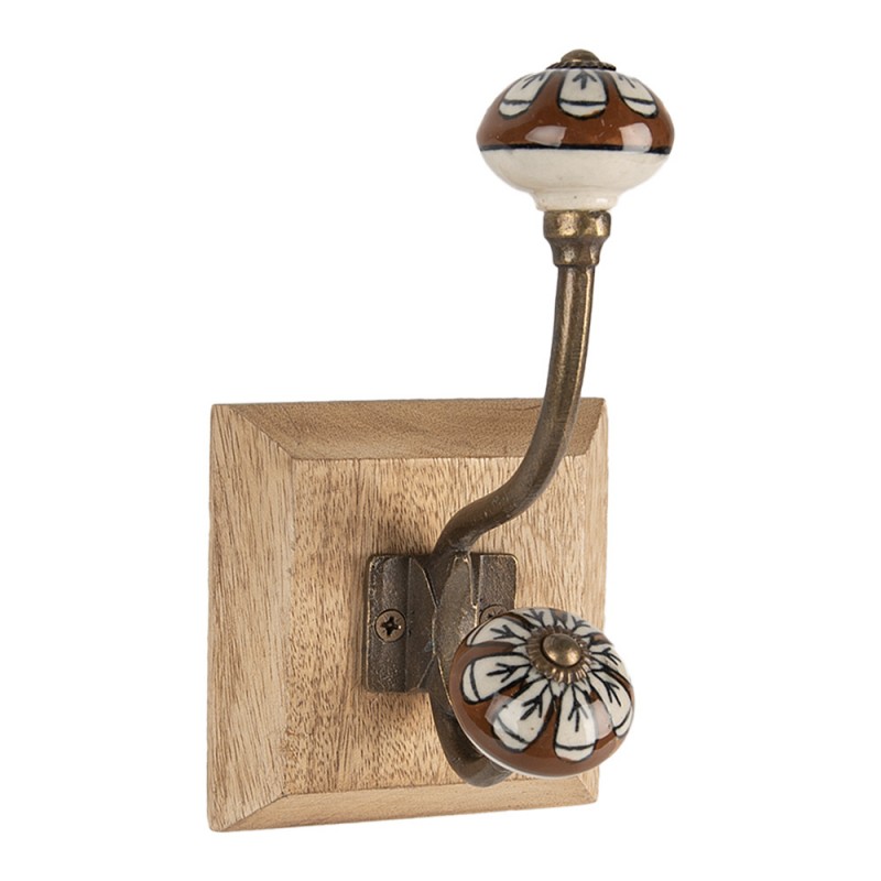 Clayre & Eef 6H2395 Wandhaak 10x11x18 Cm Bruin Hout