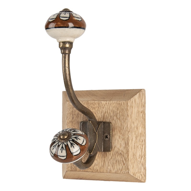 Clayre & Eef 6H2395 Wandhaak 10x11x18 Cm Bruin Hout