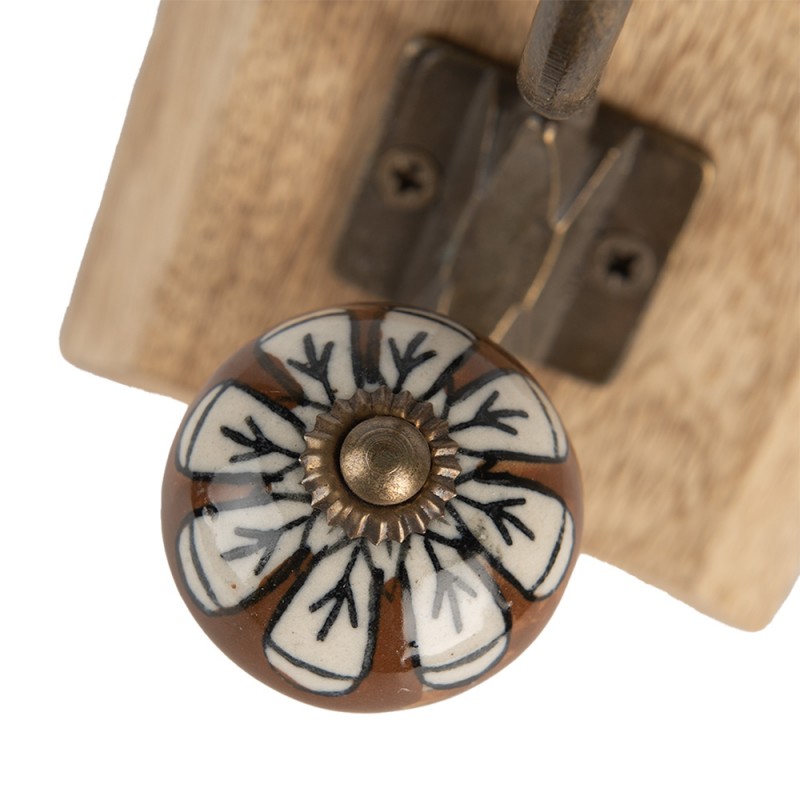 Clayre & Eef 6H2395 Wandhaak 10x11x18 Cm Bruin Hout