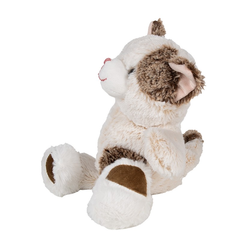 Clayre & Eef TW0588 Knuffel Kat 30 Cm Beige Pluche