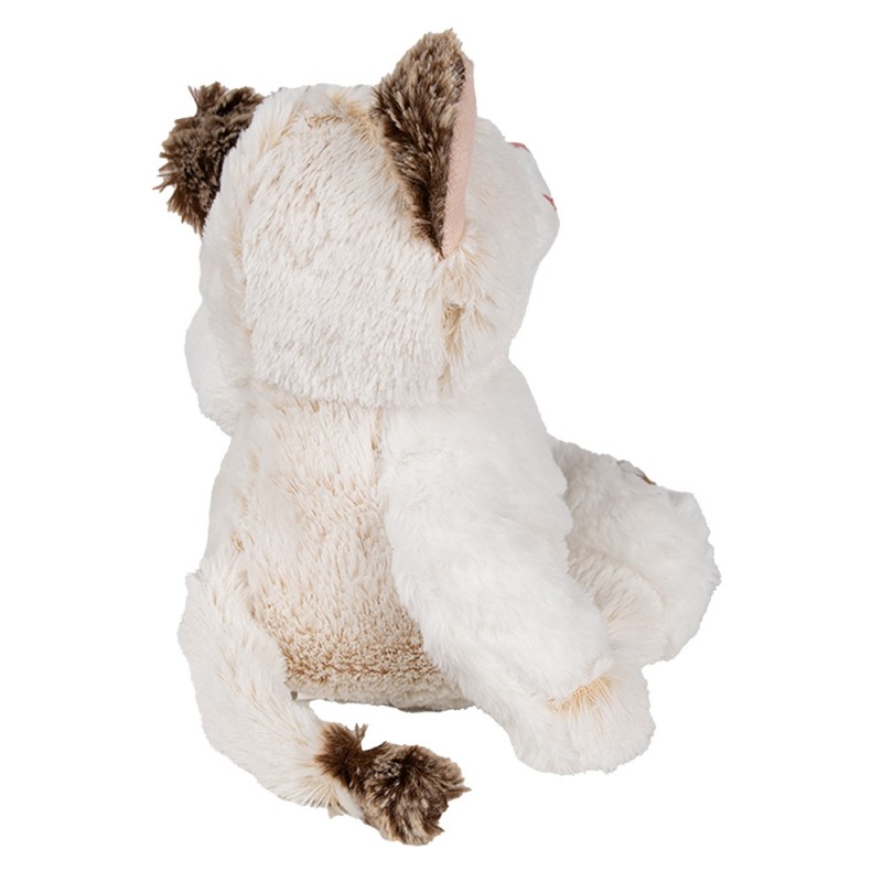 Clayre & Eef TW0588 Knuffel Kat 30 Cm Beige Pluche