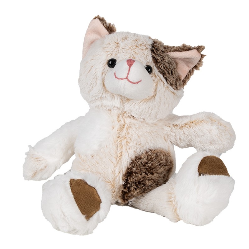 clayre & eef TW0588 Knuffel Kat 30 cm Beige Pluche