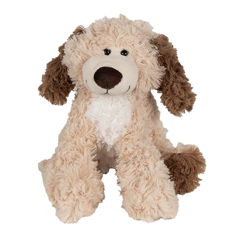 clayre & eef TW0590S Knuffel Hond 21 cm Bruin Pluche