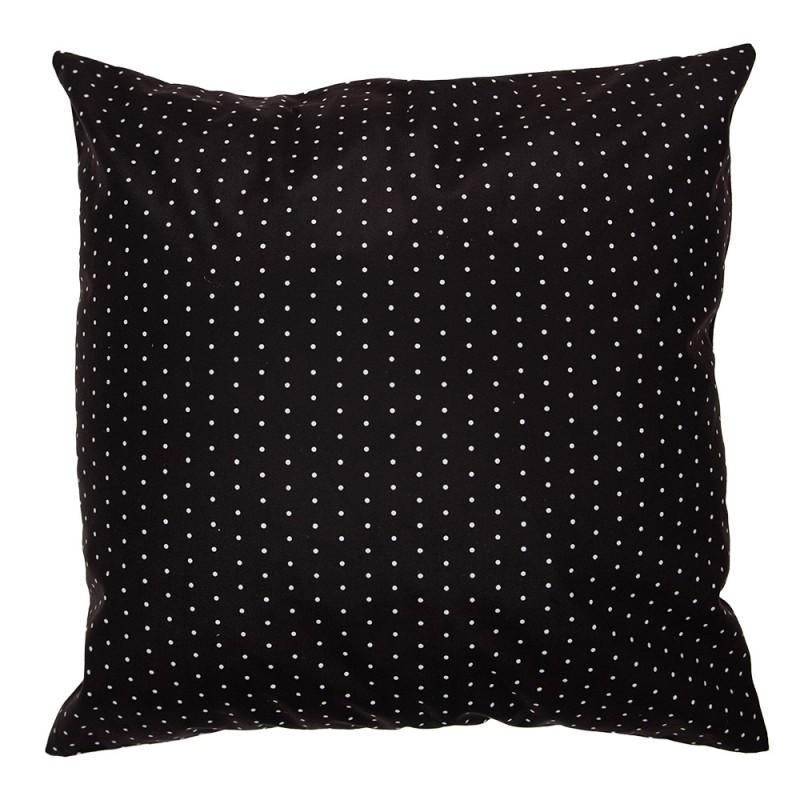 Clayre & Eef DR23 Kussenhoes 45x45 Cm Wit Zwart Polyester Konijn Sierkussenhoes