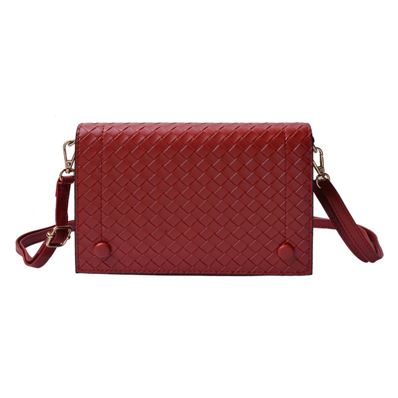 clayre & eef JZBG0257R Schoudertas 20x14 cm Rood Polyurethaan Handtas